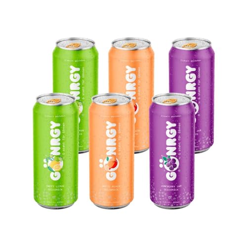 Gönergy Limited #1 Mix Box - 6x 0,5L Energydrinks, inklusive Juneberry, White Peach & Sweet Lemon by Needforsweet von Needforsweet