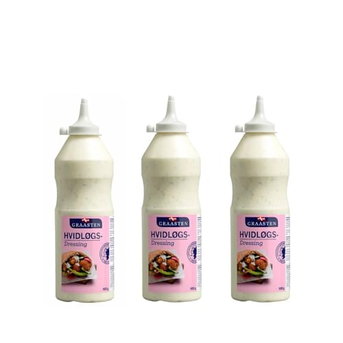 Graasten Hvidløgsdressing (Knoblauch) Dreierpack - 3 x 900g, Genuss aus Dänemark von Needforsweet