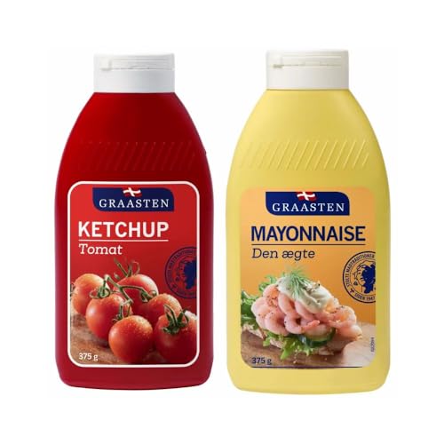 Graasten Ketchup & Mayonnaise Doppelpack 2x375g - Perfekte Kombi für Pommes, Burger & Sandwiches by Needforsweet von Needforsweet