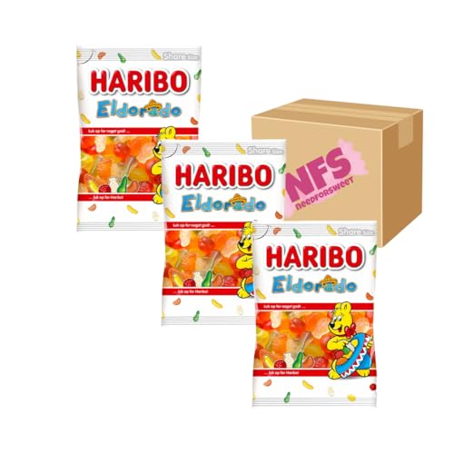 Haribo Eldorado 3x 375g – Bunte Weingummi Vorratspackung, Perfekt für Naschkatzen und Familien by Needforsweet von Needforsweet