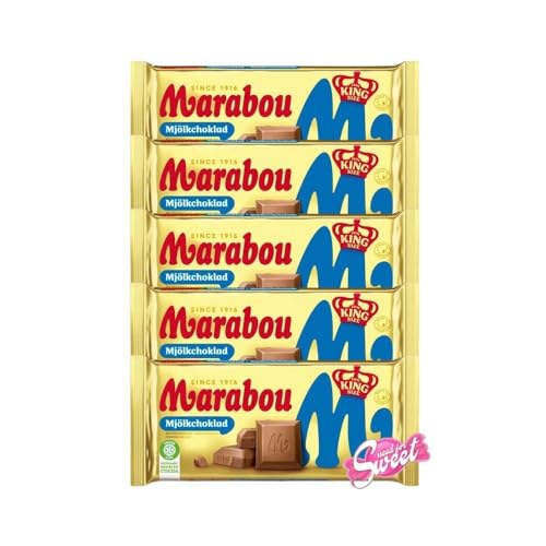 Marabou Mjölk Vollmilchschokolade Multipack - 5x 220g - Schwedische Köstlichkeit von Needforsweet