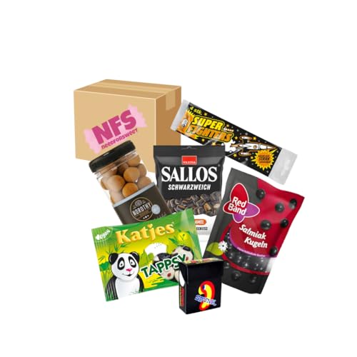 NeedforSweet Lakritz Probierpaket 918g 6 x leckere Sorten - süßes und salziges Lakritz, Hartlakritz, Weichlakritz, Salmiak Mischung - Needforsweet Box - Lakritz MixSet - Geschenkidee von Needforsweet