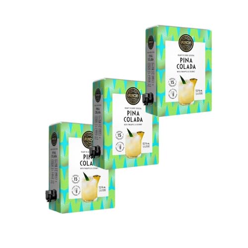 Punch Club Pina Colada 3er-Pack, 12,5% vol., 4,5l – Der perfekte Mix aus Exotik und Genuss – by Needforsweet von Needforsweet