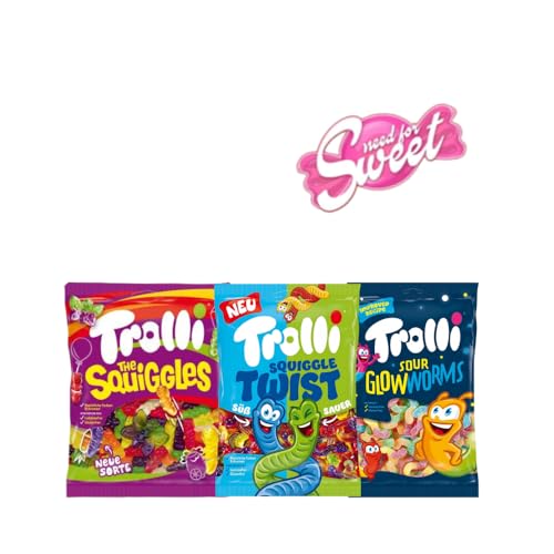 Trolli Gummy Worms Fiesta Pack - The Squiggles, Twist & Sourworms je 1kg von Needforsweet