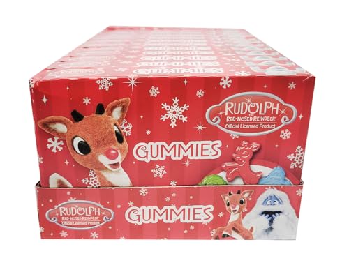 Rudolph The Red Nose Rentier Variety Flavor Gummies 12 Stück von Needzo