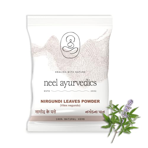 Neel Ayurvedics Vitex Negundo | Nirgundi Leaves Powder | Nagod Pan Powder | Nepalo Powder - 300 GM von Neel Ayurvedics