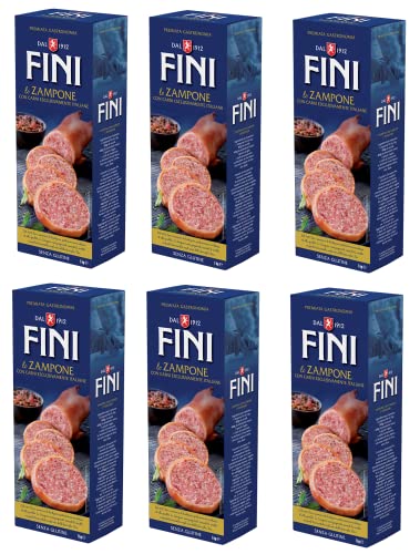 6x Fini Lo Zampone 100% Italienische Spezialität Vorgekochter Zampone mit italienischem Fleisch Glutenfrei 1Kg von Negroni