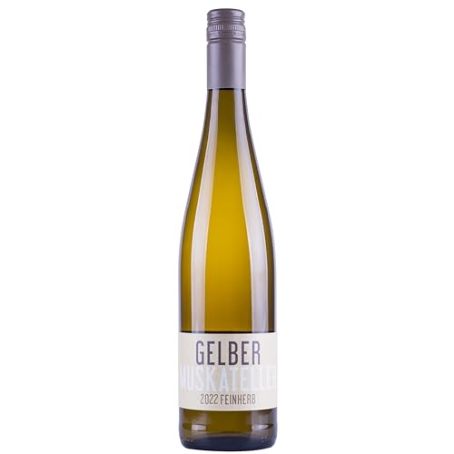 Nehrbaß - “Gelber Muskateller 2022” - Weißwein feinherb 1 x á 0,75 Liter - Qualitätswein - Vegan - Aus Deutschland (Rheinhessen) - mit Schraubverschluss von Nehrbaß