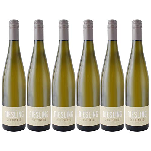 Nehrbaß - “Riesling 2022” - Weißwein feinherb 6 x á 0,75 Liter - Qualitätswein - Vegan - Aus Deutschland (Rheinhessen) - mit Schraubverschluss von Nehrbaß