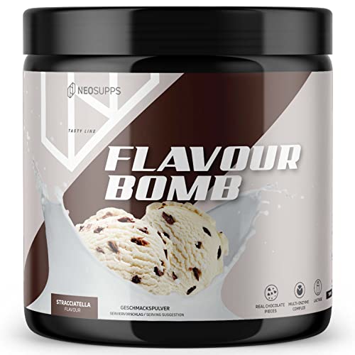 Neosupps Geschmackspulver STRACCIATELLA - 1 x 250g Kalorienarmes Flavour Pulver - nur 8 kcal pro Portion - Vielseitig einsetzbar für Lebensmittel & Getränke - Flavour Powder - Flavor Bomb von Neosupps