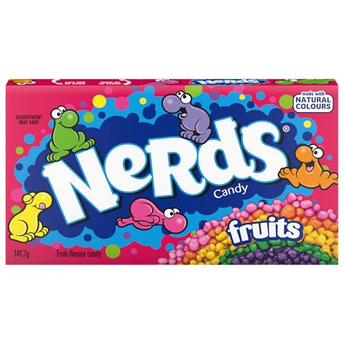 Nerds Candy Fruits VideoBox - Knusprige Kaubonbons - Fruchtig, Bunt & Sauer - Ohne Künstliche Aromen - Ideal zum Teilen - USA Süßigkeiten - Packung mit 12 Schachteln x 141 g von Nerds