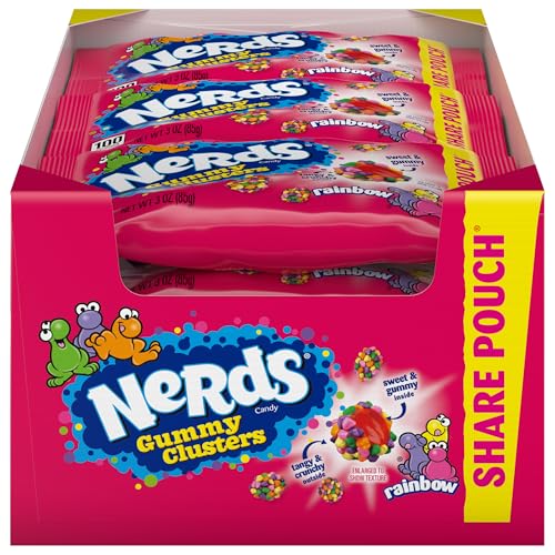 Nerds Gummy Clusters Candy, Rainbow, 3ounce (Pack of 12) von Nerds