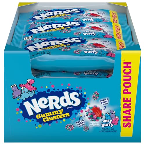 Nerds Gummy Clusters Candy, Very Berry, 3ounce (Pack of 12) von Nerds