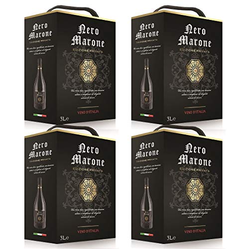 Nero Marone - Rotwein trocken aus Süd-Italien - BIB Bag in Box (4 x 3 l) von Nero Marone