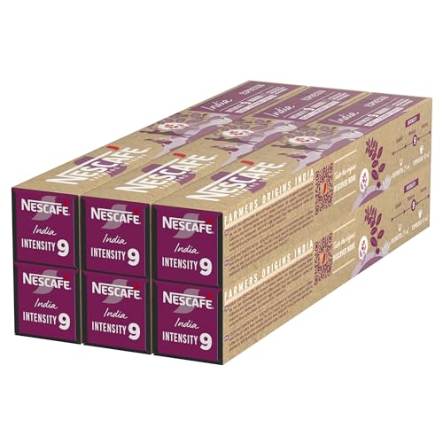 NESCAFÉ Farmers Origins India Espresso 6 x 10 Kaffeekapseln - Kaffeekapseln für Nespresso-Maschinen von Nescafe Farmers Origins