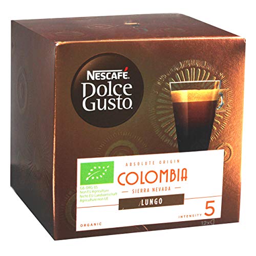 Nescafé Dolce Gusto Absolute Origin Colombia Sierra Nevada Lungo, Kaffee Kapsel, Kaffeekapsel, Röstkaffee, Bio, 60 Kapseln von Nescafé