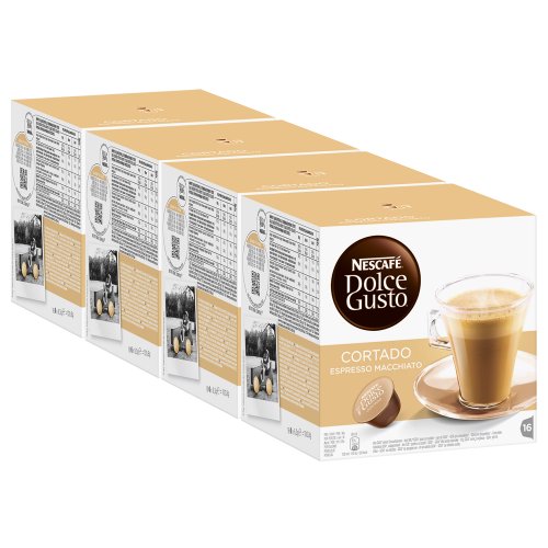 Nescafé Dolce Gusto Cortado Espresso Macchiato, Lot de 4, 4 x 16 Capsules von NESCAFÉ DOLCE GUSTO