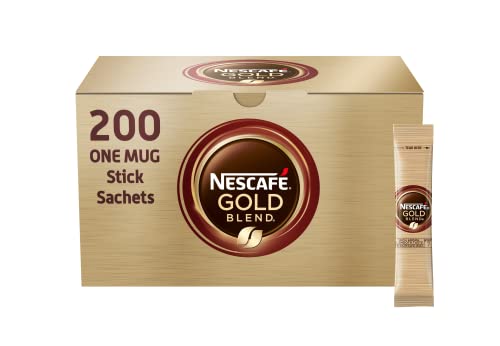 Nescafe Gold Blend Instant Coffee Granules Stick Sachets Ref 5219616 [Pack 200] von Nescafe