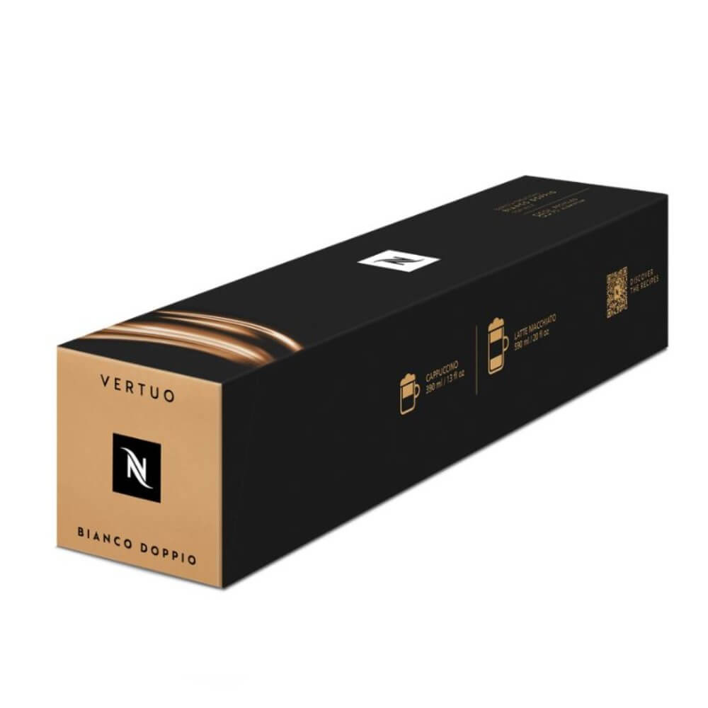 Nespresso Bianco Doppio Vertuo Line 10 Double Espresso Kaffeekapseln  80ml Süß & cremig von Nespresso