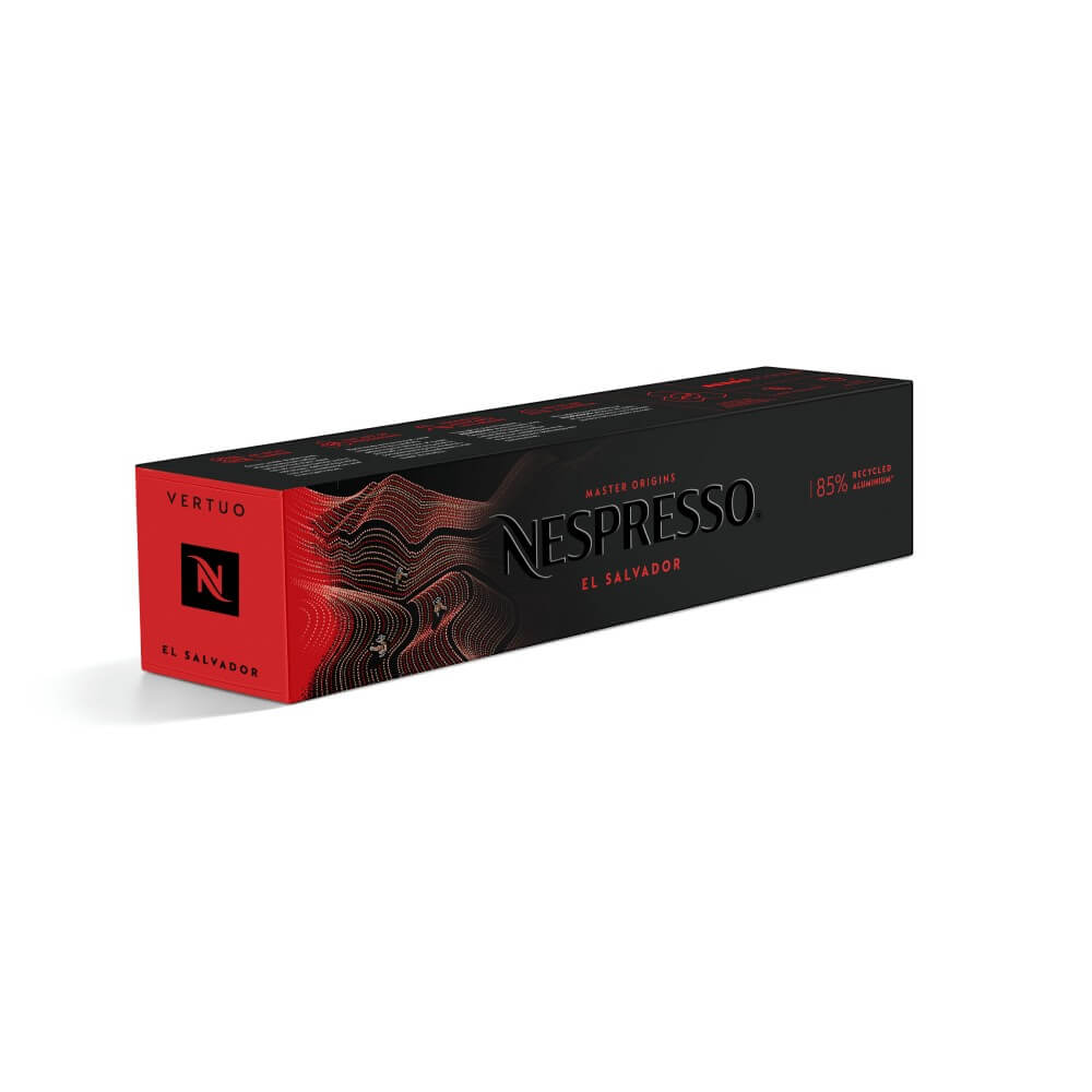 Nespresso El Salvador Vertuo Line 10 Double Espresso Kaffeekapseln Rot 80ml Mild & süß von Nespresso