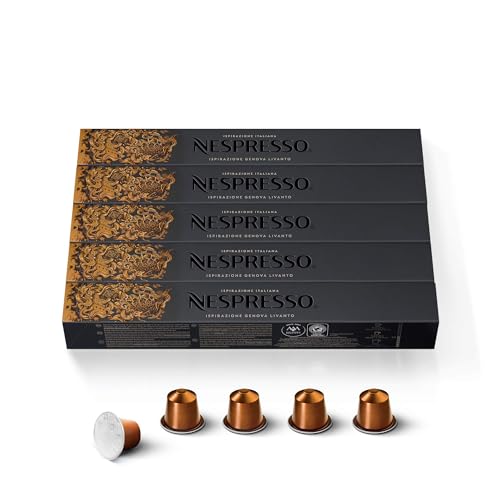 NESPRESSO ORIGINAL Livanto, Mittlere Röstung, Kompatibel mit ORIGINAL Kaffeemaschinen, Kapsel Set aus 50 Kaffeekapseln von Nespresso