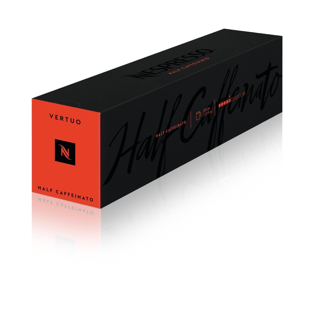 Nespresso Half Caffeinato Vertuo Line 10 Signature Kaffeekapseln Schwarz / Rot 230ml Süß & samtig von Nespresso