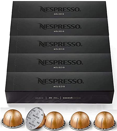 Nespresso Kapseln VertuoLine, Melozio, mittelstark gerösteter Kaffee, 50 Stück Kaffeepads von Nespresso