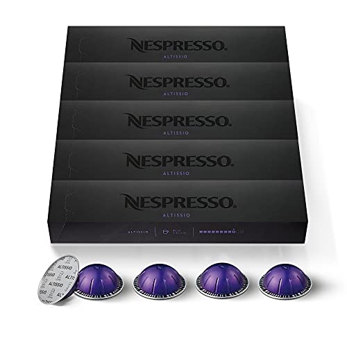 Nespresso Vertuo Altissio Kaffeekapseln, Intensität 9, für Espresso 40 ml, 50 Stück, 5 Packungen mit je 10 Stück von Nespresso