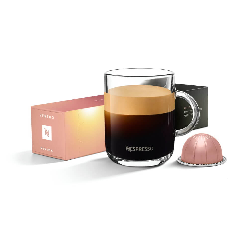 Nespresso Vivida Vertuo Line 10 Signature Kaffeekapseln Rosa 230ml Getreidig & süß von Nespresso