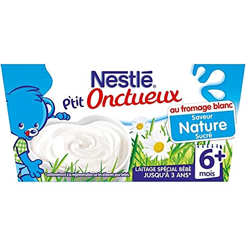 Nestlé Bébé © NestlÃ pA € ™ Tit Cremige Käsegeschmack Natur-Weiß gezuckert © (6 Monate) mit dem 4 Töpfe Von 100G (Set von 8 oder 32 Töpfe) von NestlÃ BÃbÃ