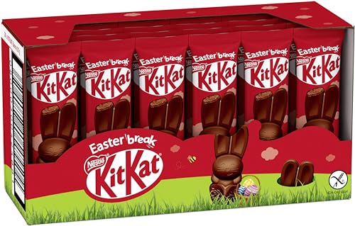 NESTLÉ KITKAT Mini-Osterhase Impulsformat aus Milchschokolade, kleine Schokofiguren mit Knusperstückchen, 30er Pack (30 x 29g) von Kitkat