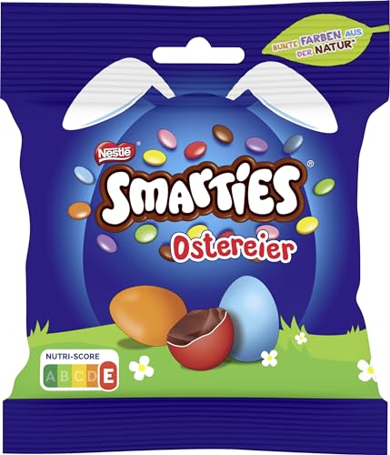 NESTLÉ SMARTIES Ostereier, Smarties in Eier Form aus Milchschokolade mit natürlichen Farben und Aromen, 1er Pack (1 x 80g) von Kaxilu