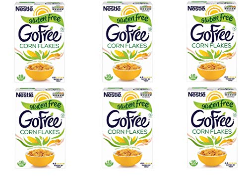 6x Nestlé GO FREE Corn Flakes glutenfrei Mais Flakes Cerealien Milch & Joghurt 375g von Nestlé