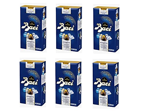 6x Perugina Baci Bijou Assortito Pralinen Schokolade Extra gefüllte dunkle mit Haselnüssen 200g von Nestlé