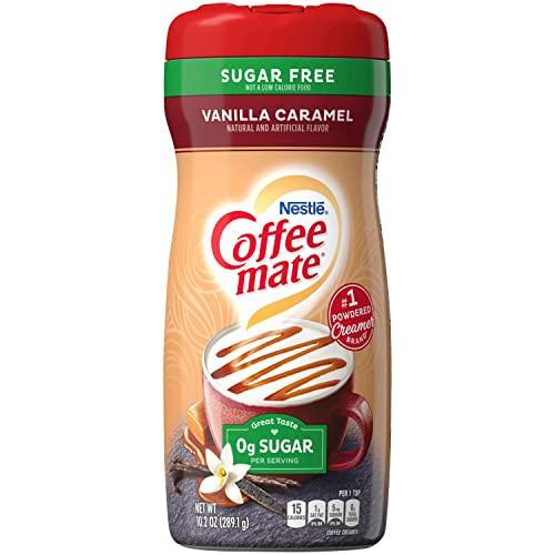 Coffee-Mate Vanilla Caramel, Sugar-Free Powdered Coffee Creamer, Kaffeesahne Pulver - Vanille Karamell - OHNE ZUCKER! aus USA von Coffee Mate