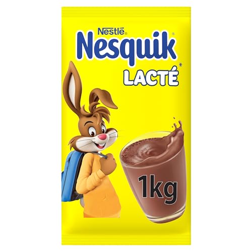 Nestlé NESQUIK LACTÉ, kakaohaltiges Getränkepulver für Automaten, 10er Pack (1 x 1kg Beutel) von Nesquik