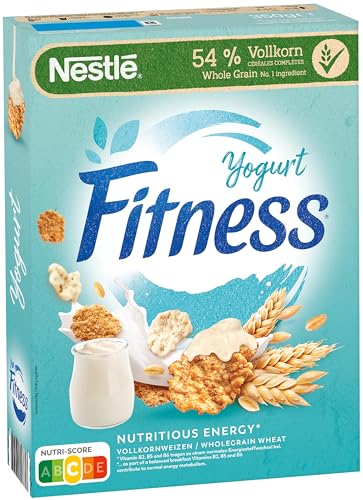 Nestlé Fitness Joghurt, Frühstückscerealien mit Vollkorn und teilweise Joghurtgeschmack, 1er Pack (1x350g) von Nestlé