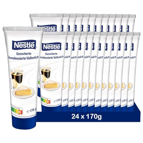 Nestlé Kondensmilch | gezuckert zum verfeinern von Nachspeisen und Kaffee | (170 g (24er Pack)) von Nestlé