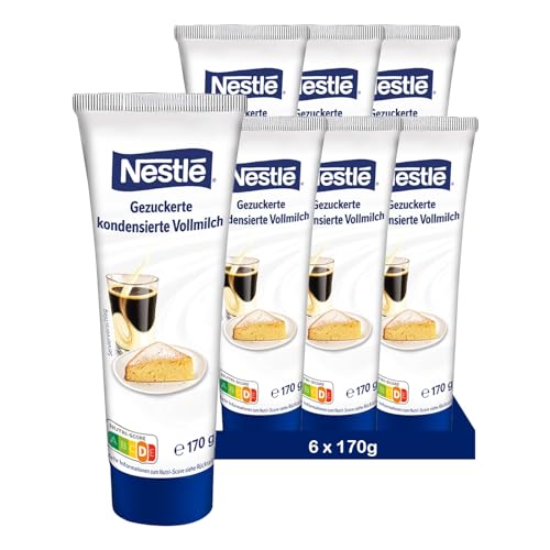 Nestlé Kondensmilch | gezuckert zum verfeinern von Nachspeisen und Kaffee | (170 g (6er Pack)) von Nestlé