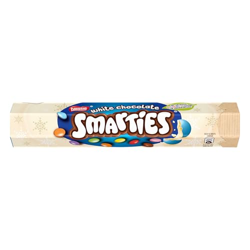 Nestlé Smarties Weiße Schokolade Riesenrollen, Schoko-Geschenk zu Weihnachten, 1 x 120 g von Smarties