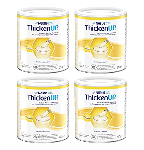 ThickenUP® | Instant-Andickungspulver für flüssige Speisen und Getränke | Geeignet bei Kau- und Schluckbeschwerden | geschmacksneutral | klumpt nicht | kalt und warm anwendbar | 4 x 227g Dose von NestléHealthScience