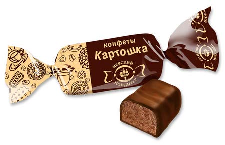 Konfekt KARTOSHKA Schokopraline mit Waffel-/Keksstückchen 200g lose von Nevskij Konditer