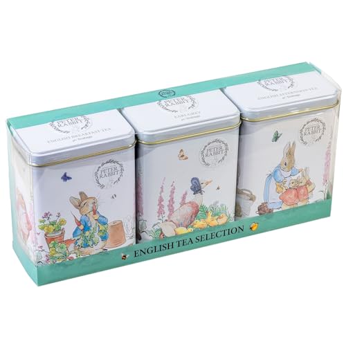 Beatrix Potter Geschenkset: 3 x Teedosen mit 120 Teebeuteln von New English Teas