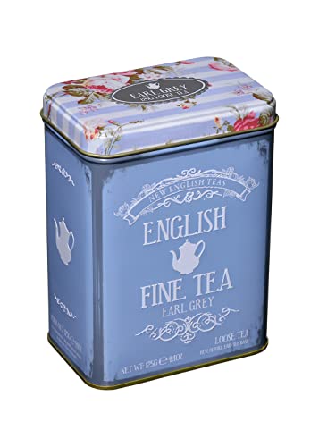 New English Teas - Earl Grey Tea - English Fine Tea Vintage Tin - 125g Loose Tea von New English Teas