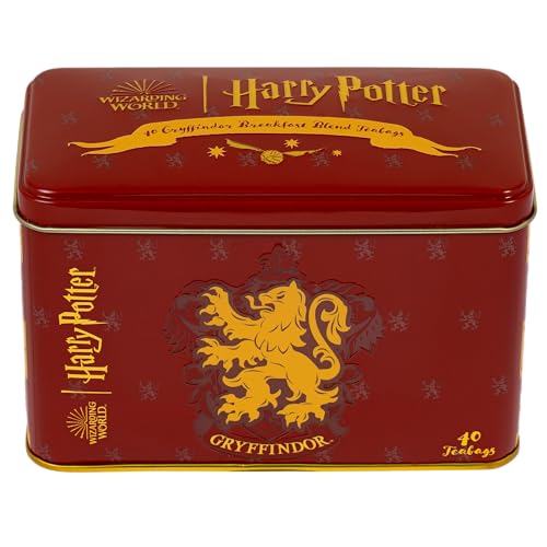 New English Teas Harry Potter Gryffindor Wappen Teedose mit 40 englischen Frühstücksteebeuteln von New English Teas