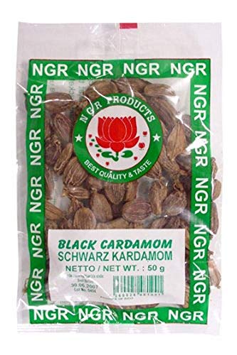 Ngr Kardamom, schwarz, 50g, 4er Pack (4 x 50 g Packung) von NGR