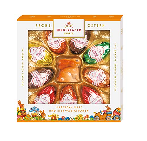 Niederegger Marzipan Eier Variationen und Hase, 1er Pack (1 x 175 g) von Niederegger