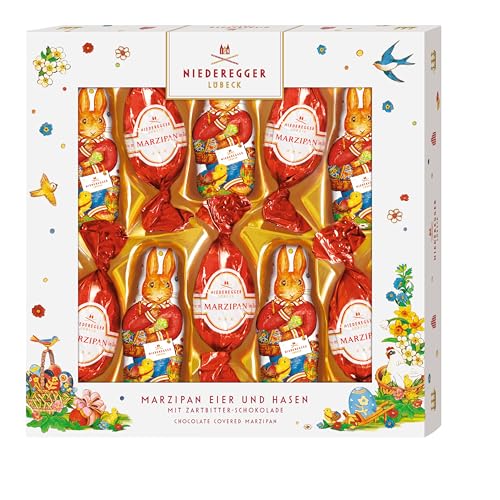 Niederegger Marzipan-Osterhasen und Eier, 1er Pack (1 x 147 g) von Niederegger