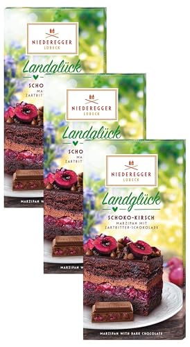 Niederegger Marzipan Tafel Schoko-Kirsch, 110 g (Packung mit 3) von Niederegger