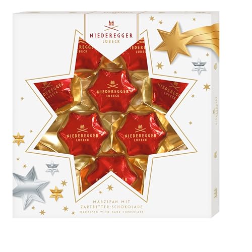 Niederegger Marzipan Weihnachtssterne Zartbitterschokolade 125g von Niederegger GmbH & Co. KG